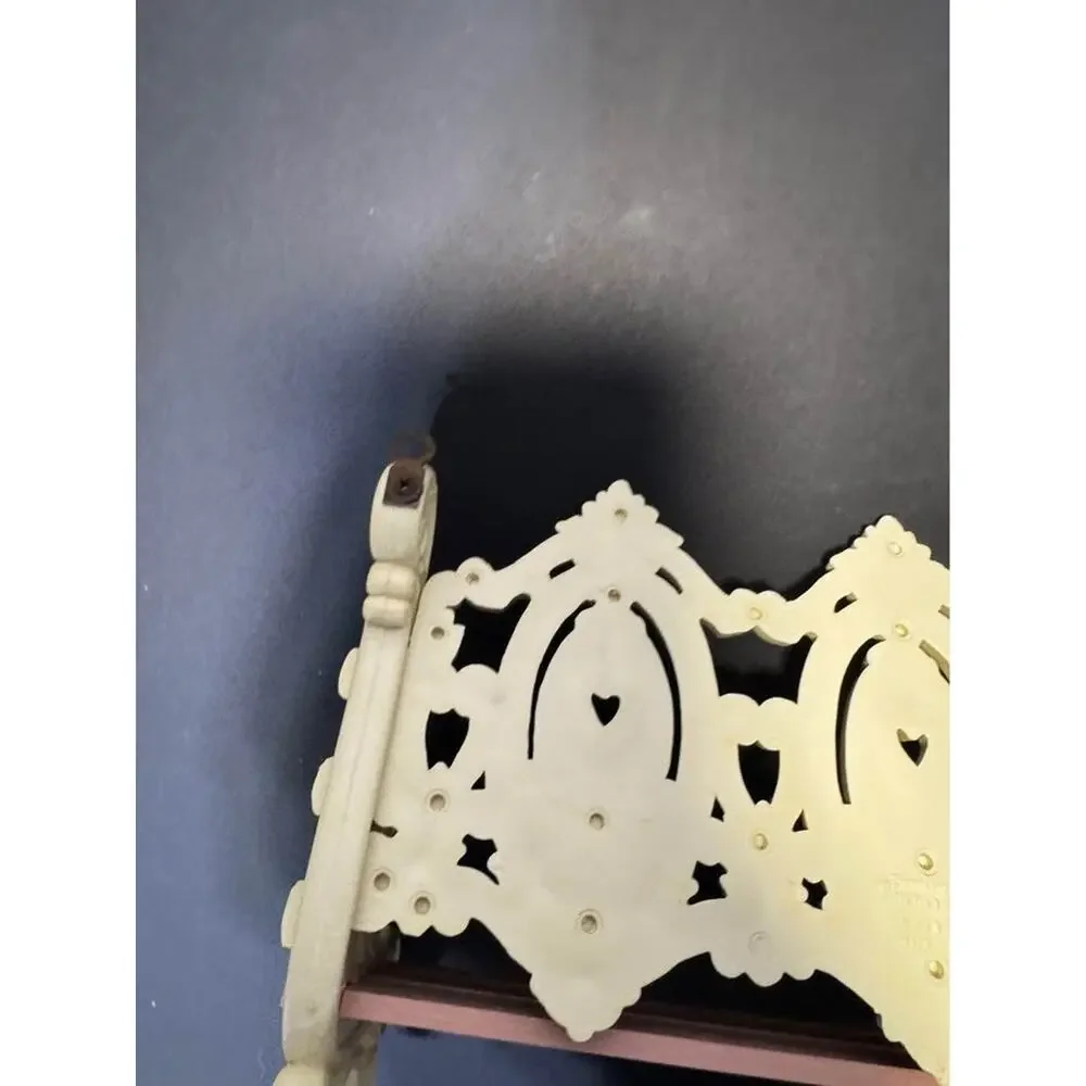 Cream Pink Ornate Heart Wall Shelf